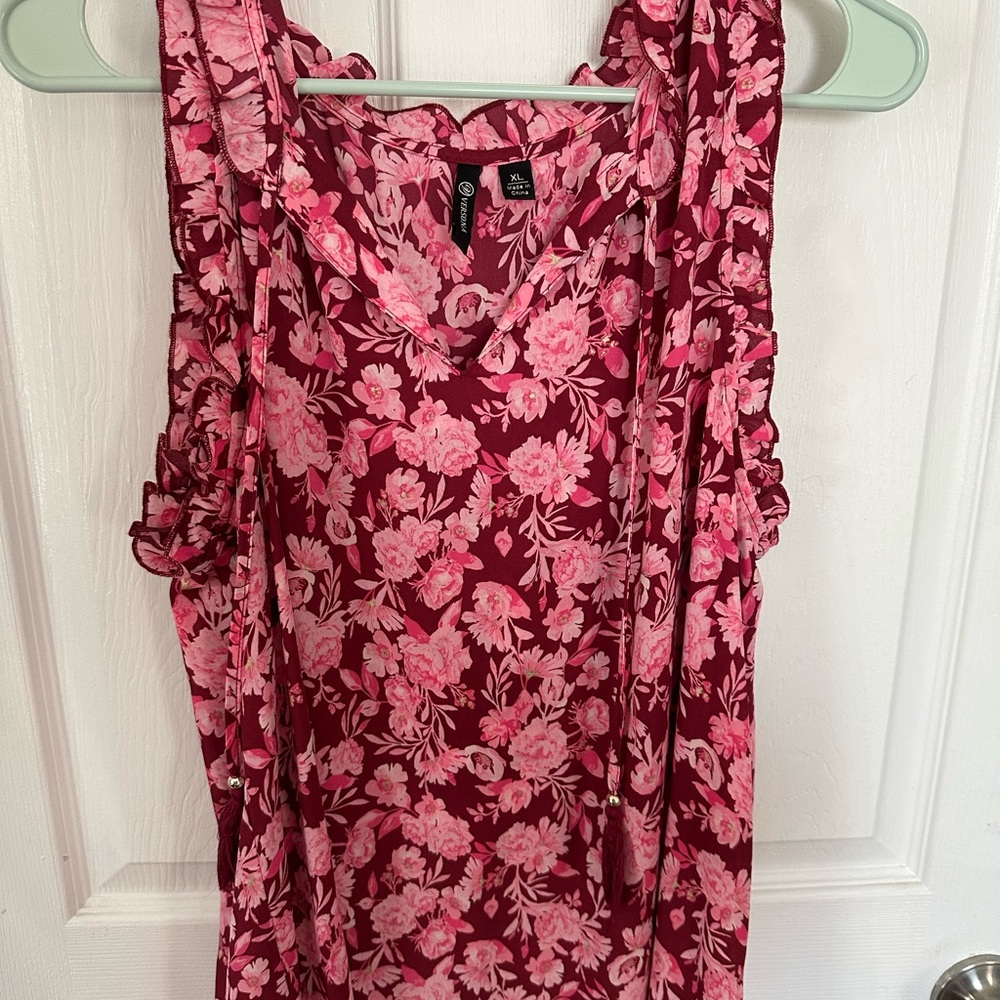 Versona Pink Floral Blouse